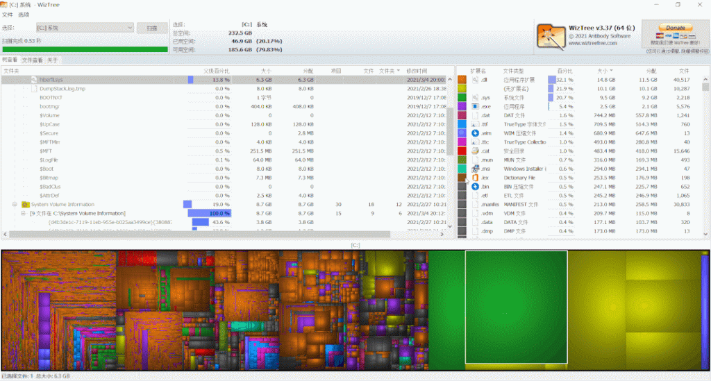 WizTree,磁盘分析工具-小虎队软件库,软件库合集,免费资源分享 WizTree,磁盘分析工具-小虎队软件库,软件库合集,免费资源分享